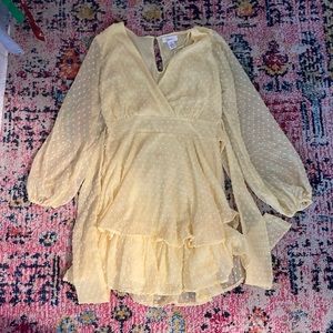 Yellow summer mini dress, never worn